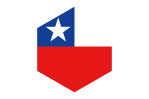 Chile Flag Hexagon Shape flag