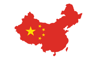 China Map with Flag flag