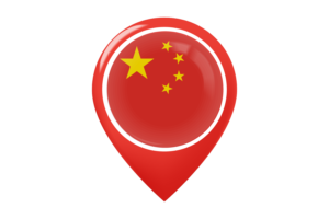 China Flag Map Pin Icon flag
