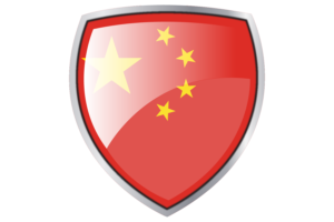 China Flag Couche Heraldic Shield flag