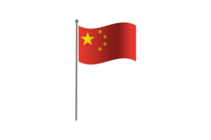Waving Flag of China flag