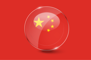 China Flag Glossy Round Button flag