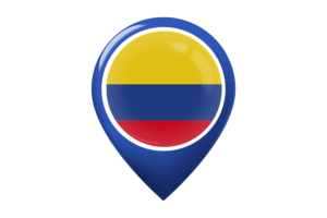 Colombia Flag Map Pin Icon flag