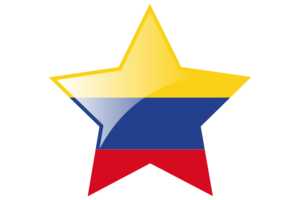 Colombia Flag Star Icon flag