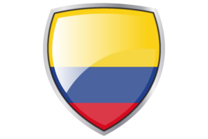 Colombia Flag Couche Heraldic Shield flag