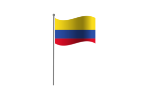 Waving Flag of Colombia flag