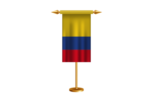 Colombia Ceremonial Flag Vector Free flag