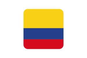 Colombia Flag Square Rounded Shape flag