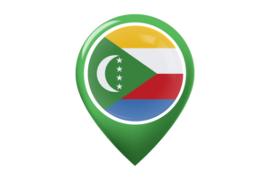 Comoros Flag Map Pin Icon flag
