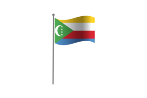 Waving Flag of Comoros flag