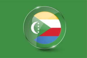 Comoros Flag Glossy Round Button flag