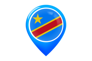 Congo Flag Map Pin Icon flag