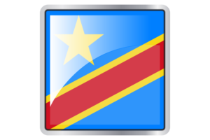 Congo Flag Square icon flag