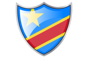 Shield with Flag of Congo flag