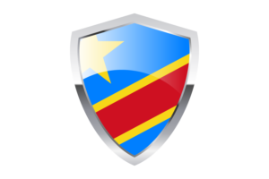 Congo Flag with Pointed Triangular Shield flag