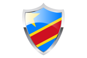 Congo Flag with Medieval Heater Shield flag