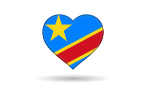 Love of Congo Heart Shape flag