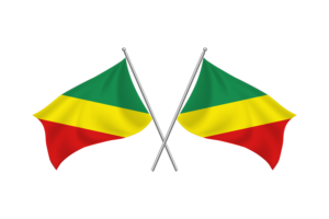 Congo Brazzaville Waving Friendship Flag flag