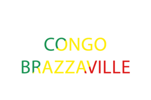 Congo Brazzaville Text Art flag