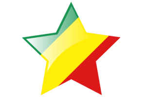 Congo Brazzaville Flag Star Icon flag