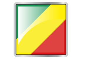 Congo Brazzaville Flag Square icon flag