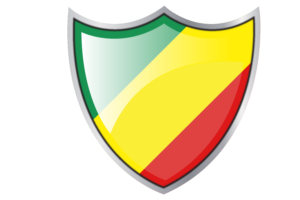 Shield with Flag of Congo Brazzaville flag