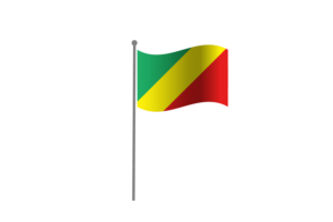 Waving Flag of Congo Brazzaville flag