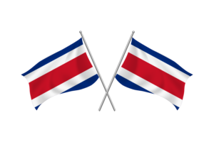 Costa Rica Waving Friendship Flag flag