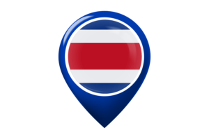 Costa Rica Flag Map Pin Icon flag