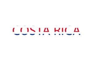 Costa Rica Text Art flag