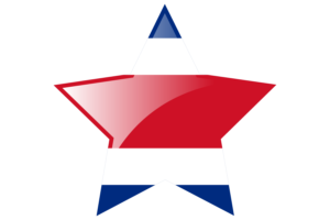 Costa Rica Flag Star Icon flag