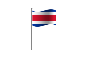 Waving Flag of Costa Rica flag