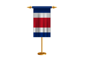 Costa Rica Ceremonial Flag Vector Free flag