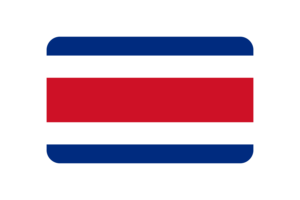 Costa Rica Flag Triangle Rounded Shape flag