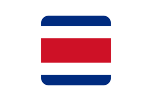 Costa Rica Flag Square Rounded Shape flag
