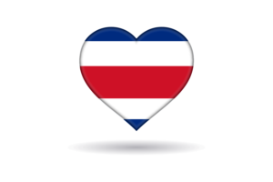 Love of Costa Rica Heart Shape flag