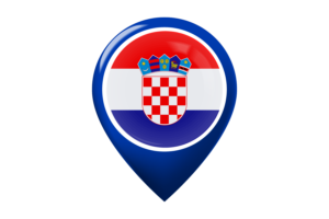 Croatia Flag Map Pin Icon flag