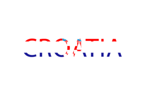 Croatia Text Art flag