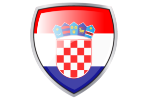 Croatia Flag Couche Heraldic Shield flag