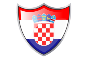 Shield with Flag of Croatia flag