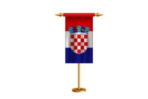 Croatia Ceremonial Flag Vector Free flag