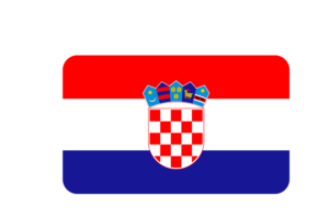 Croatia Flag Triangle Rounded Shape flag