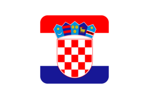 Croatia Flag Square Rounded Shape flag