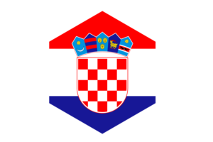 Croatia Flag Hexagon Shape flag