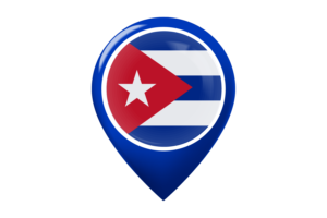 Cuban Flag Map Pin Icon flag