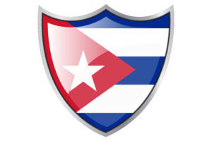 Shield with Flag of Cuban flag