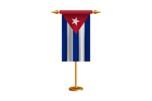 Cuban Ceremonial Flag Vector Free flag