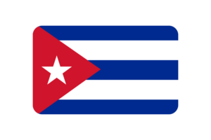 Cuban Flag Triangle Rounded Shape flag