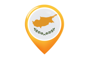 Cyprus Flag Map Pin Icon flag