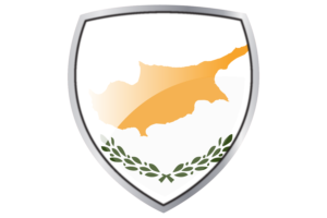 Cyprus Flag Couche Heraldic Shield flag
